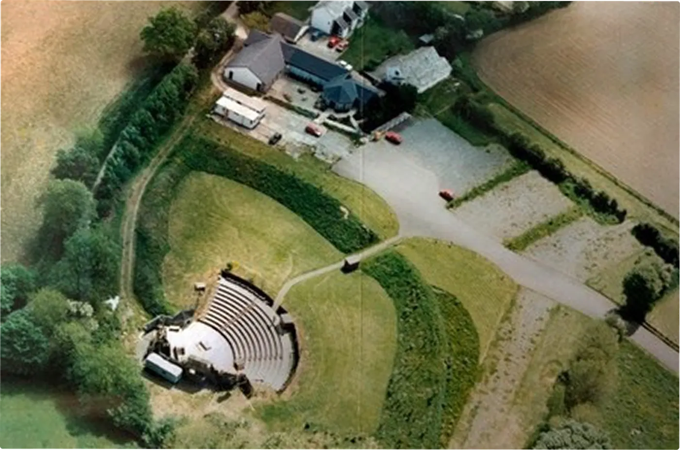Aerial view of the original open-air amphitheatre